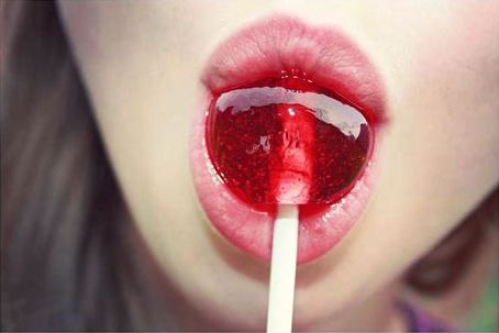 lickin' on a lolly pop